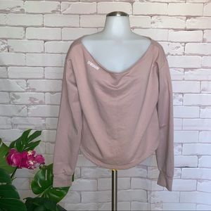 SOLD Gym shark Off Shoulder Long Sleeve Sweatshirt